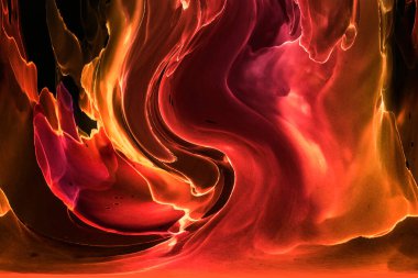 Alkol mürekkebinden yapılmış doğal akışkan sanat tablosu. Yumuşak, rüya gibi renkler. Aurora oluştur. Şeffaf dalgalı hatları ateşle.