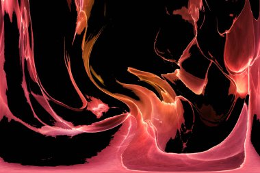Alkol mürekkebinden yapılmış doğal akışkan sanat tablosu. Yumuşak, rüya gibi renkler. Aurora oluştur. Şeffaf dalgalı hatları ateşle.