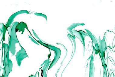 Alkol mürekkebinden yapılmış doğal akışkan sanat tablosu. Yumuşak, rüya gibi renkler. Aurora oluştur. Şeffaf dalgalı hatları ateşle.