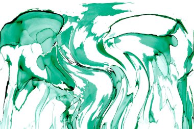 Alkol mürekkebinden yapılmış doğal akışkan sanat tablosu. Yumuşak, rüya gibi renkler. Aurora oluştur. Şeffaf dalgalı hatları ateşle.