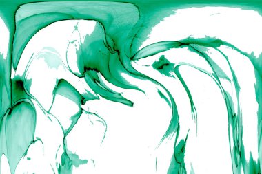 Alkol mürekkebinden yapılmış doğal akışkan sanat tablosu. Yumuşak, rüya gibi renkler. Aurora oluştur. Şeffaf dalgalı hatları ateşle.