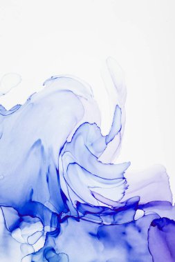 Alkol mürekkebi teknikli doğal akışkan resim. Yumuşak rüya renkleri şeffaf dalgalı çizgiler oluşturur.