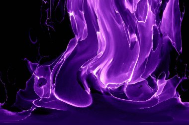 Alkol mürekkebi teknikli doğal akışkan resim. Yumuşak rüya renkleri şeffaf dalgalı çizgiler oluşturur.