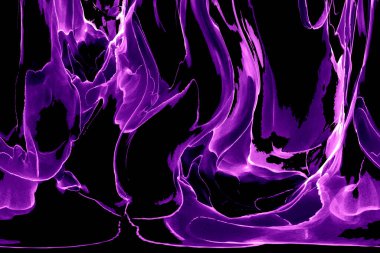 Alkol mürekkebi teknikli doğal akışkan resim. Yumuşak rüya renkleri şeffaf dalgalı çizgiler oluşturur.