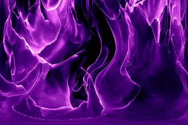 Alkol mürekkebi teknikli doğal akışkan resim. Yumuşak rüya renkleri şeffaf dalgalı çizgiler oluşturur.