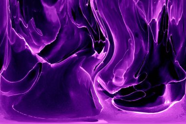 Alkol mürekkebi teknikli doğal akışkan resim. Yumuşak rüya renkleri şeffaf dalgalı çizgiler oluşturur.