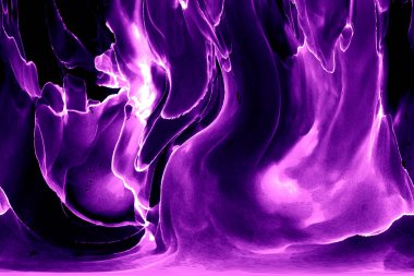 Alkol mürekkebi teknikli doğal akışkan resim. Yumuşak rüya renkleri şeffaf dalgalı çizgiler oluşturur.