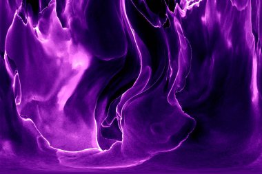 Alkol mürekkebi teknikli doğal akışkan resim. Yumuşak rüya renkleri şeffaf dalgalı çizgiler oluşturur.