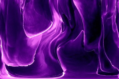 Alkol mürekkebi teknikli doğal akışkan resim. Yumuşak rüya renkleri şeffaf dalgalı çizgiler oluşturur.