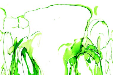 Alkol mürekkebi teknikli doğal akışkan resim. Yumuşak rüya renkleri şeffaf dalgalı çizgiler oluşturur.