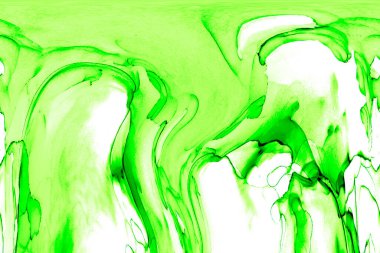 Alkol mürekkebi teknikli doğal akışkan resim. Yumuşak rüya renkleri şeffaf dalgalı çizgiler oluşturur.