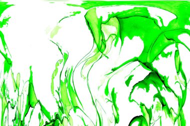 Alkol mürekkebi teknikli doğal akışkan resim. Yumuşak rüya renkleri şeffaf dalgalı çizgiler oluşturur.