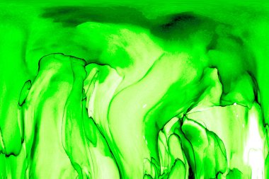 Alkol mürekkebi teknikli doğal akışkan resim. Yumuşak rüya renkleri şeffaf dalgalı çizgiler oluşturur.