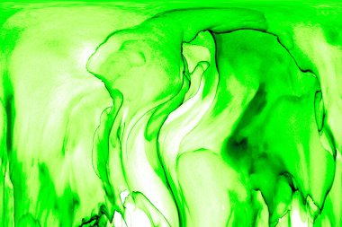 Alkol mürekkebi teknikli doğal akışkan resim. Yumuşak rüya renkleri şeffaf dalgalı çizgiler oluşturur.