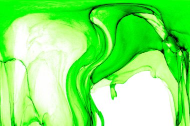 Alkol mürekkebi teknikli doğal akışkan resim. Yumuşak rüya renkleri şeffaf dalgalı çizgiler oluşturur.