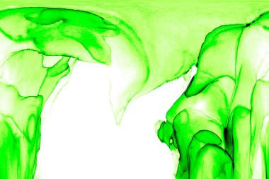 Alkol mürekkebi teknikli doğal akışkan resim. Yumuşak rüya renkleri şeffaf dalgalı çizgiler oluşturur.