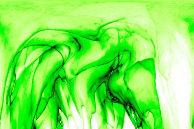 Alkol mürekkebi teknikli doğal akışkan resim. Yumuşak rüya renkleri şeffaf dalgalı çizgiler oluşturur.