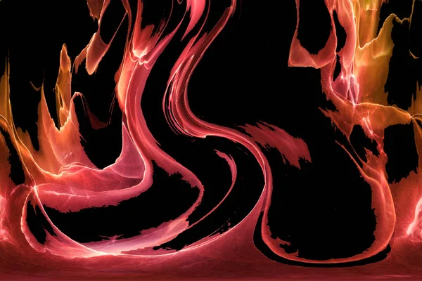 アルコールインクでレンダリングされた自然な抽象的な流体芸術の絵画 柔らかい夢のような色 オーロラを作るんだ 炎の透明波線 — ストック写真
