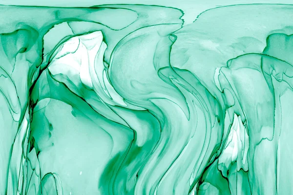 Alkol mürekkebinden yapılmış doğal akışkan sanat tablosu. Yumuşak, rüya gibi renkler. Aurora oluştur. Şeffaf dalgalı hatları ateşle.