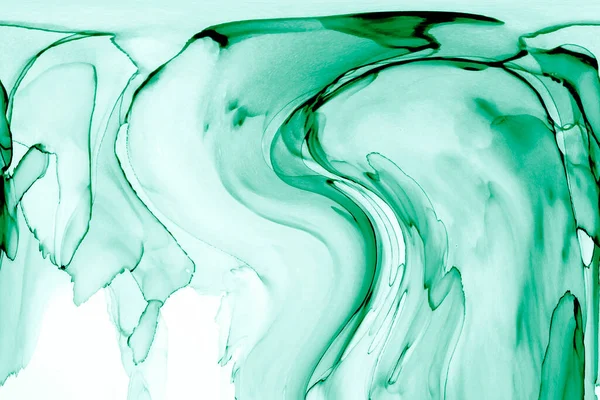 Alkol mürekkebinden yapılmış doğal akışkan sanat tablosu. Yumuşak, rüya gibi renkler. Aurora oluştur. Şeffaf dalgalı hatları ateşle.