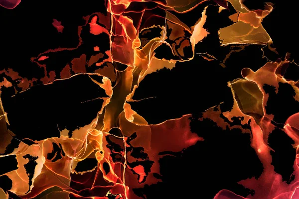 Alkol mürekkebinden yapılmış doğal akışkan sanat tablosu. Yumuşak, rüya gibi renkler. Aurora oluştur. Şeffaf dalgalı hatları ateşle.