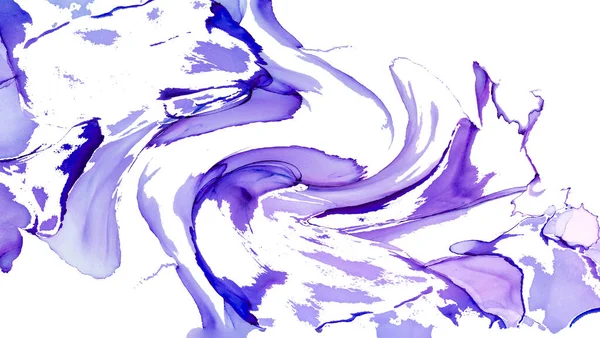 Alkol mürekkebi teknikli doğal akışkan resim. Yumuşak rüya renkleri şeffaf dalgalı çizgiler oluşturur.