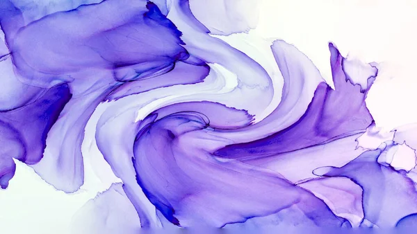 Alkol mürekkebi teknikli doğal akışkan resim. Yumuşak rüya renkleri şeffaf dalgalı çizgiler oluşturur.