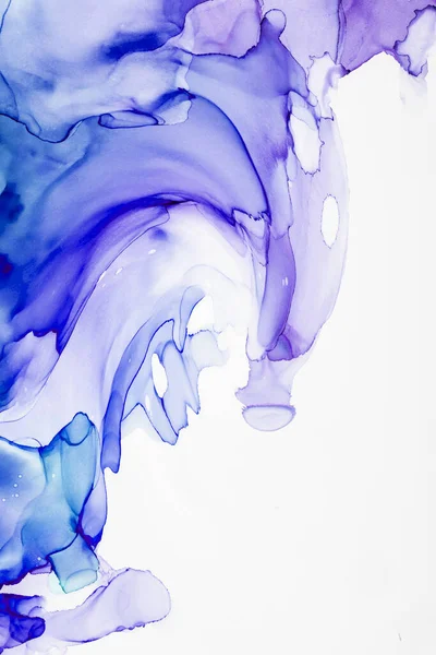 Natural Abstract Fluid Art Painting Alcohol Ink Technique Soft Dreamy — 图库照片