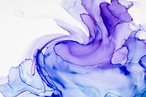 Alkol mürekkebi teknikli doğal akışkan resim. Yumuşak rüya renkleri şeffaf dalgalı çizgiler oluşturur.