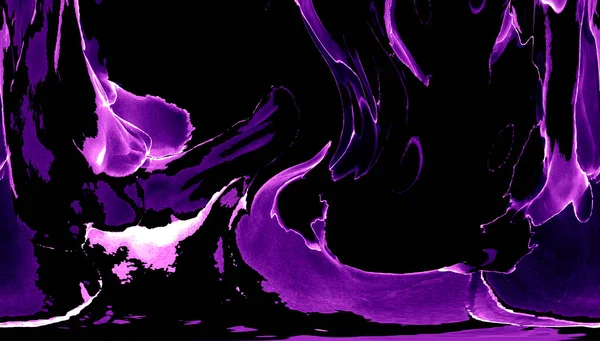 Alkol mürekkebi teknikli doğal akışkan resim. Yumuşak rüya renkleri şeffaf dalgalı çizgiler oluşturur.