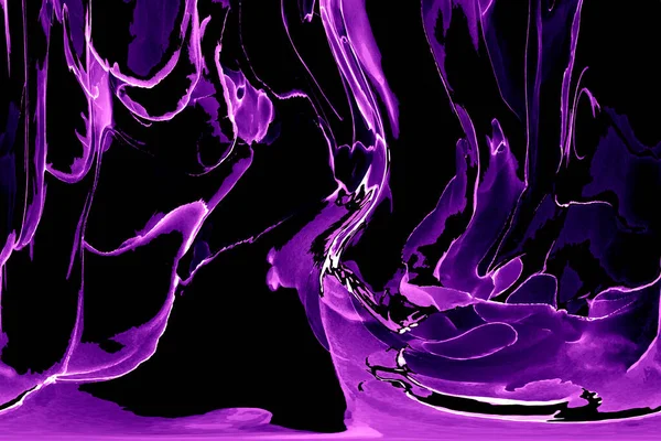 Alkol mürekkebi teknikli doğal akışkan resim. Yumuşak rüya renkleri şeffaf dalgalı çizgiler oluşturur.