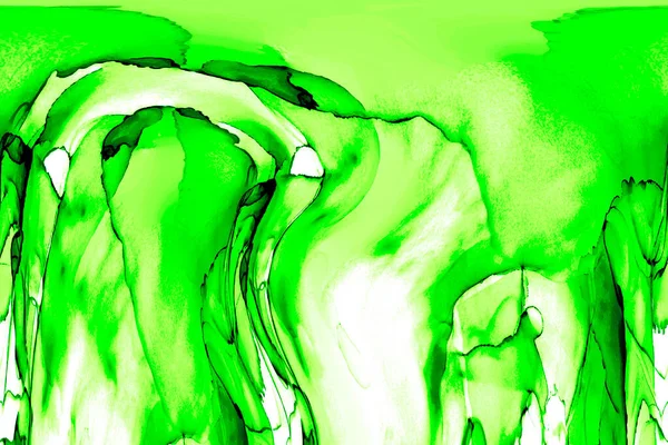 Alkol mürekkebi teknikli doğal akışkan resim. Yumuşak rüya renkleri şeffaf dalgalı çizgiler oluşturur.