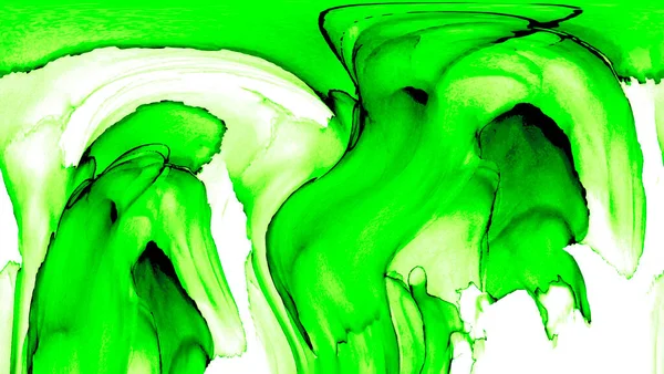 Alkol mürekkebi teknikli doğal akışkan resim. Yumuşak rüya renkleri şeffaf dalgalı çizgiler oluşturur.