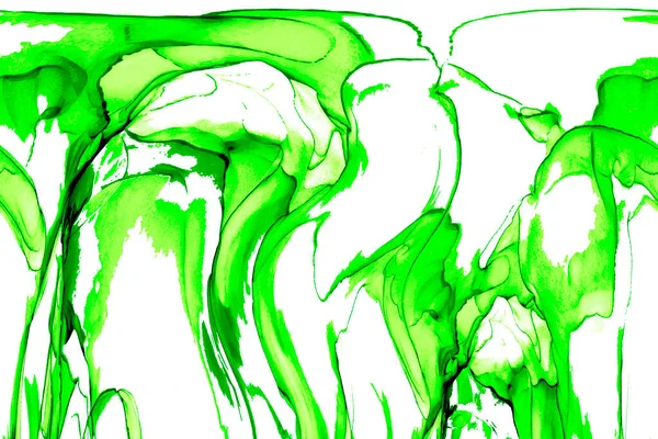 Alkol mürekkebi teknikli doğal akışkan resim. Yumuşak rüya renkleri şeffaf dalgalı çizgiler oluşturur.