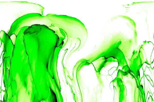 Alkol mürekkebi teknikli doğal akışkan resim. Yumuşak rüya renkleri şeffaf dalgalı çizgiler oluşturur.