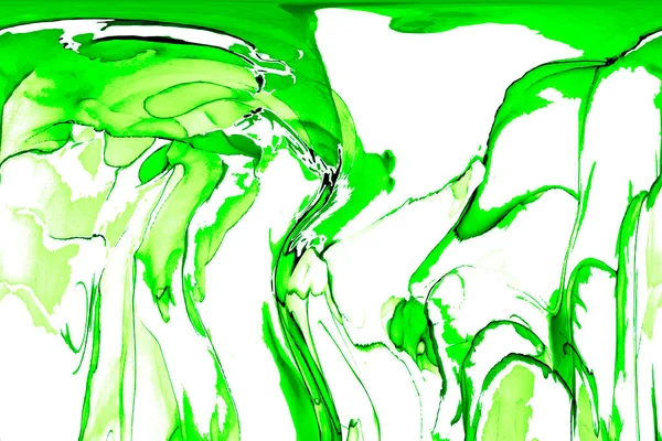 Alkol mürekkebi teknikli doğal akışkan resim. Yumuşak rüya renkleri şeffaf dalgalı çizgiler oluşturur.