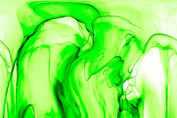Alkol mürekkebi teknikli doğal akışkan resim. Yumuşak rüya renkleri şeffaf dalgalı çizgiler oluşturur.