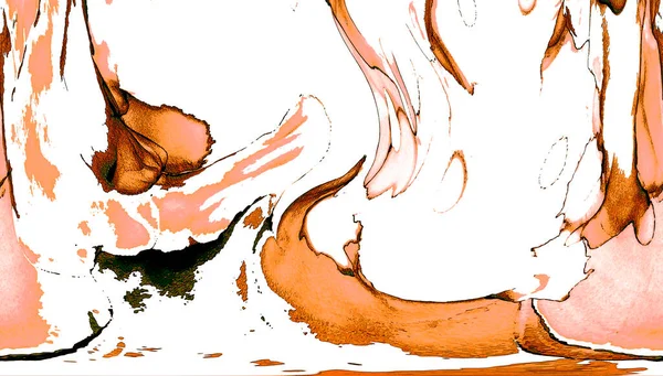 Alkol mürekkebi teknikli doğal akışkan resim. Yumuşak rüya renkleri şeffaf dalgalı çizgiler oluşturur.