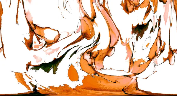 Alkol mürekkebi teknikli doğal akışkan resim. Yumuşak rüya renkleri şeffaf dalgalı çizgiler oluşturur.