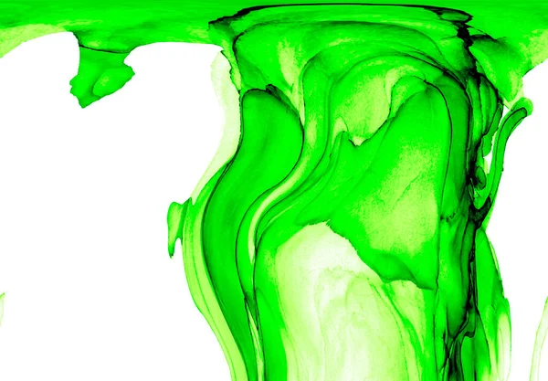 Alkol mürekkebi teknikli doğal akışkan resim. Yumuşak rüya renkleri şeffaf dalgalı çizgiler oluşturur.