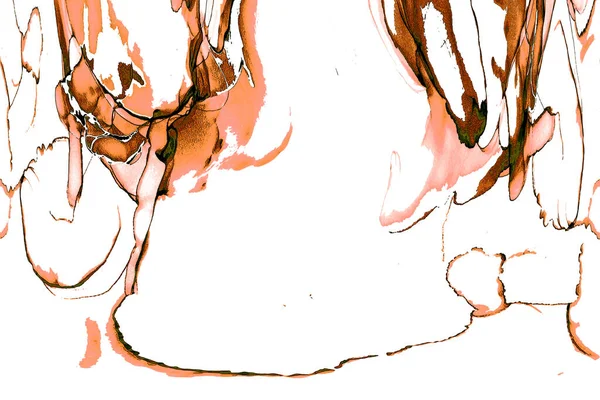 Alkol mürekkebi teknikli doğal akışkan resim. Yumuşak rüya renkleri şeffaf dalgalı çizgiler oluşturur.