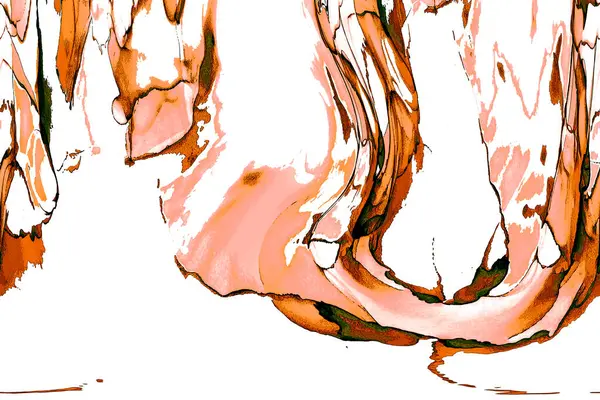 Alkol mürekkebi teknikli doğal akışkan resim. Yumuşak rüya renkleri şeffaf dalgalı çizgiler oluşturur.