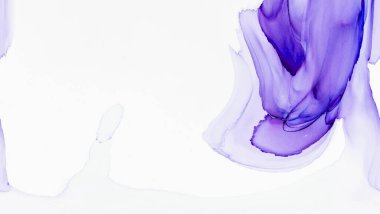 Alkol mürekkebi teknikli doğal akışkan resim. Yumuşak rüya renkleri şeffaf dalgalı çizgiler oluşturur.