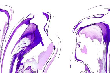 Alkol mürekkebi teknikli doğal akışkan resim. Yumuşak rüya renkleri şeffaf dalgalı çizgiler oluşturur.