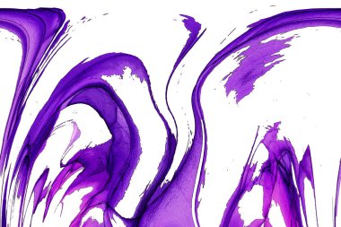 Alkol mürekkebi teknikli doğal akışkan resim. Yumuşak rüya renkleri şeffaf dalgalı çizgiler oluşturur.