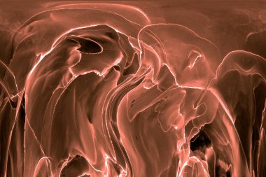 Alkol mürekkebi teknikli doğal akışkan resim. Yumuşak rüya renkleri şeffaf dalgalı çizgiler oluşturur.