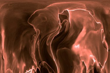 Alkol mürekkebi teknikli doğal akışkan resim. Yumuşak rüya renkleri şeffaf dalgalı çizgiler oluşturur.