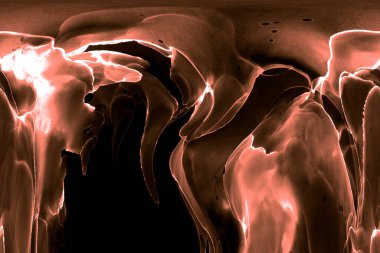 Alkol mürekkebi teknikli doğal akışkan resim. Yumuşak rüya renkleri şeffaf dalgalı çizgiler oluşturur.