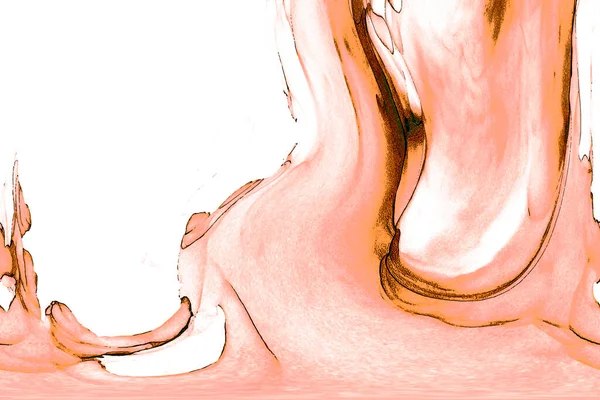 Alkol mürekkebi teknikli doğal akışkan resim. Yumuşak rüya renkleri şeffaf dalgalı çizgiler oluşturur.