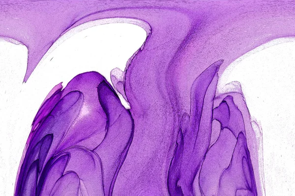 Alkol mürekkebi teknikli doğal akışkan resim. Yumuşak rüya renkleri şeffaf dalgalı çizgiler oluşturur.